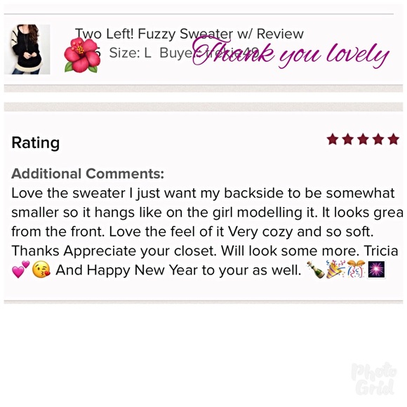 One Left! Fuzzy Sweater w/ Reviews - Picture 4 of 7